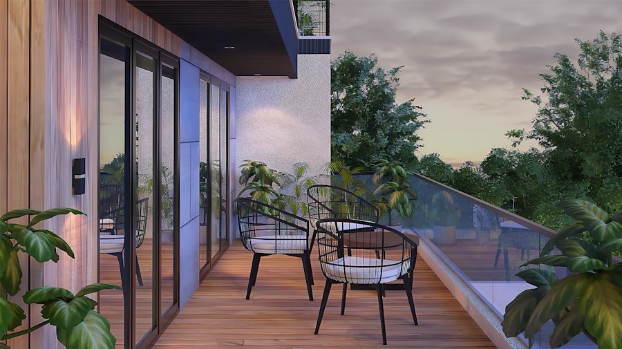 Photo balcony or terrace